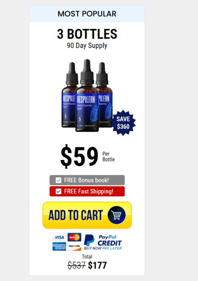 Respilean Supplement Price Of 3 Bottle